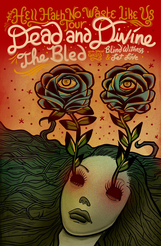 Dead and Divine, The Bled, Tour Poster