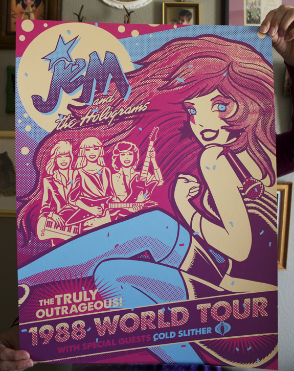 Jem screen printed poster